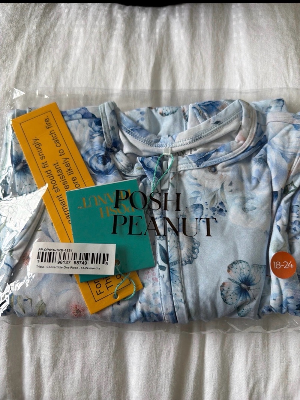 Posh Peanut Blue Floral convertible one piece